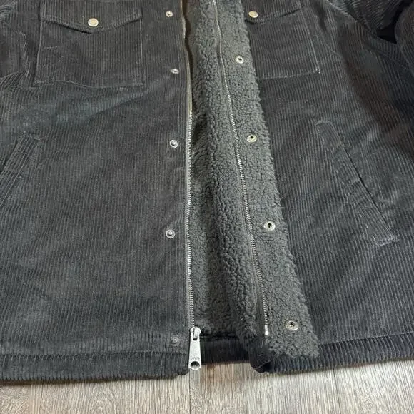 Levi’s Faux Shearling Corduroy Trucker Jacket Black LM3RC501 Men’s XXL - Picture 8 of 14